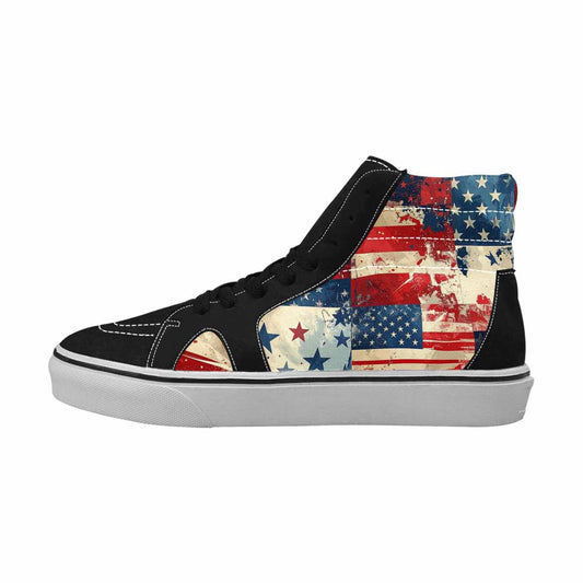 MEN'S American Flag Stars High Top Canvas Aesthetic Custom Sneakers