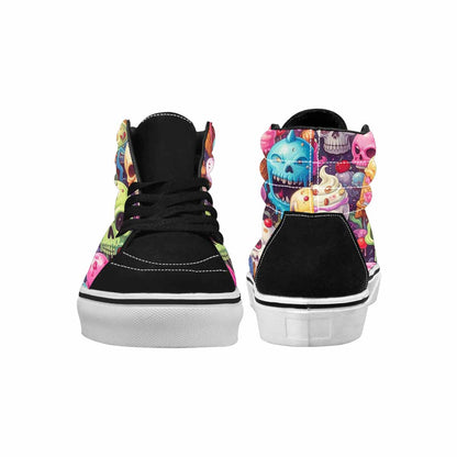 MEN'S Ice Cream Monsters  High Top Canvas Dark Academia Custom Sneakers