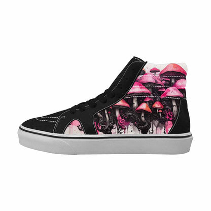 MEN'S Rainbow Drip Mushrooms High Top Canvas Neon Fantasy Shoes
