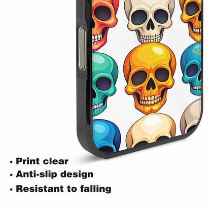 iPhone 16 Pro Max Case — Vibrant Skull Seamless, Original Design Phone Case