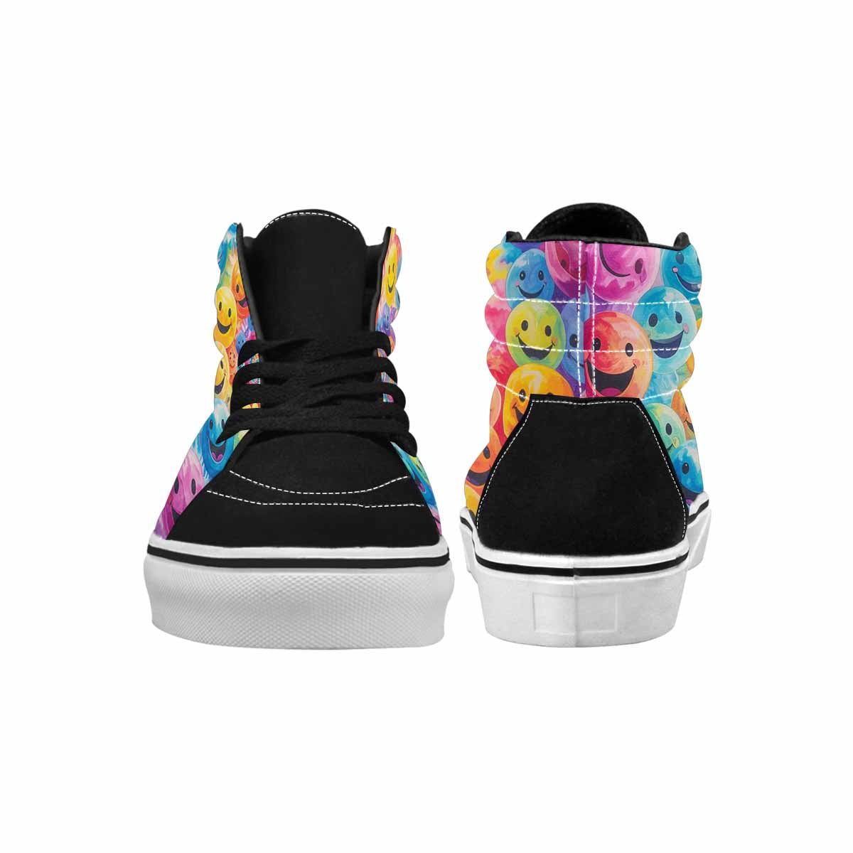 MEN'S Smiley Facessmiley Faces  High Top Canvas Dreamlike Shoes