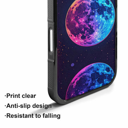 iPhone 17 Case — Neon Winter Moon Cartoon Cute, Customized Protective Case