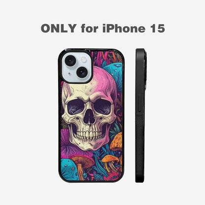 iPhone 15 Case — Mushroom Skull Custom, Custom Print Case Cover
