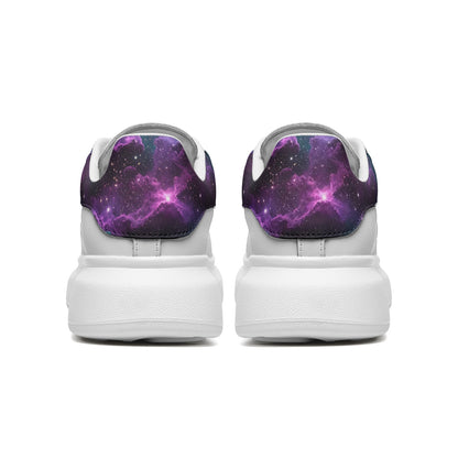 Galaxy Unisex Non Slip Lace Up Faux Leather Sneakers