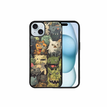 iPhone 15 Plus Case — Monsters Camomonsters Pattern D6o, Custom Phone Case
