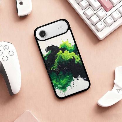 iPhone 17 Air Case — Black Green Ink Galaxy Nebula Galaxy, Custom Designed Case Cover