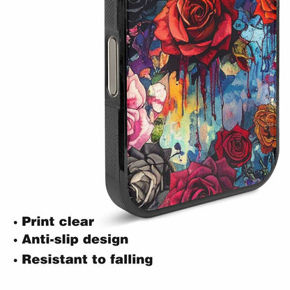 iPhone 16 Pro Max Case — Gothic Rose Gothic Roses Pattern Hundreds, Custom Phone Case
