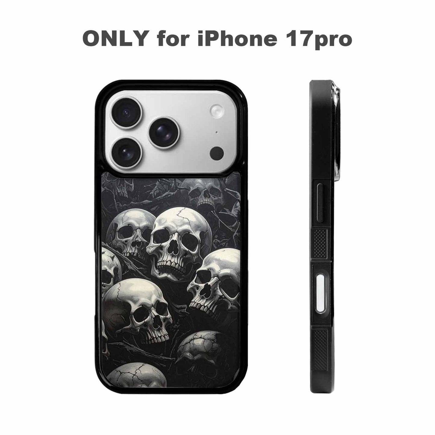 iPhone 17 Pro Case — Skull Dark Art Gothic Print Gothic, Custom Phone Case