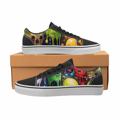 WOMEN'S Aliens  Camo Melting Lace-Up Canvas Vivid Sneakers