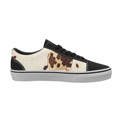MEN'S Cow Animal Print Canvas Lace-Up Grunge Shoes