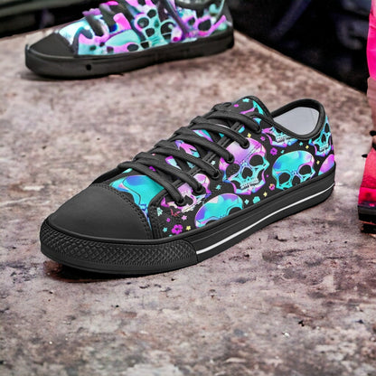 Holographic Orange Black Custom Bold Art - Freaky Shoes | Custom Art Sneakers