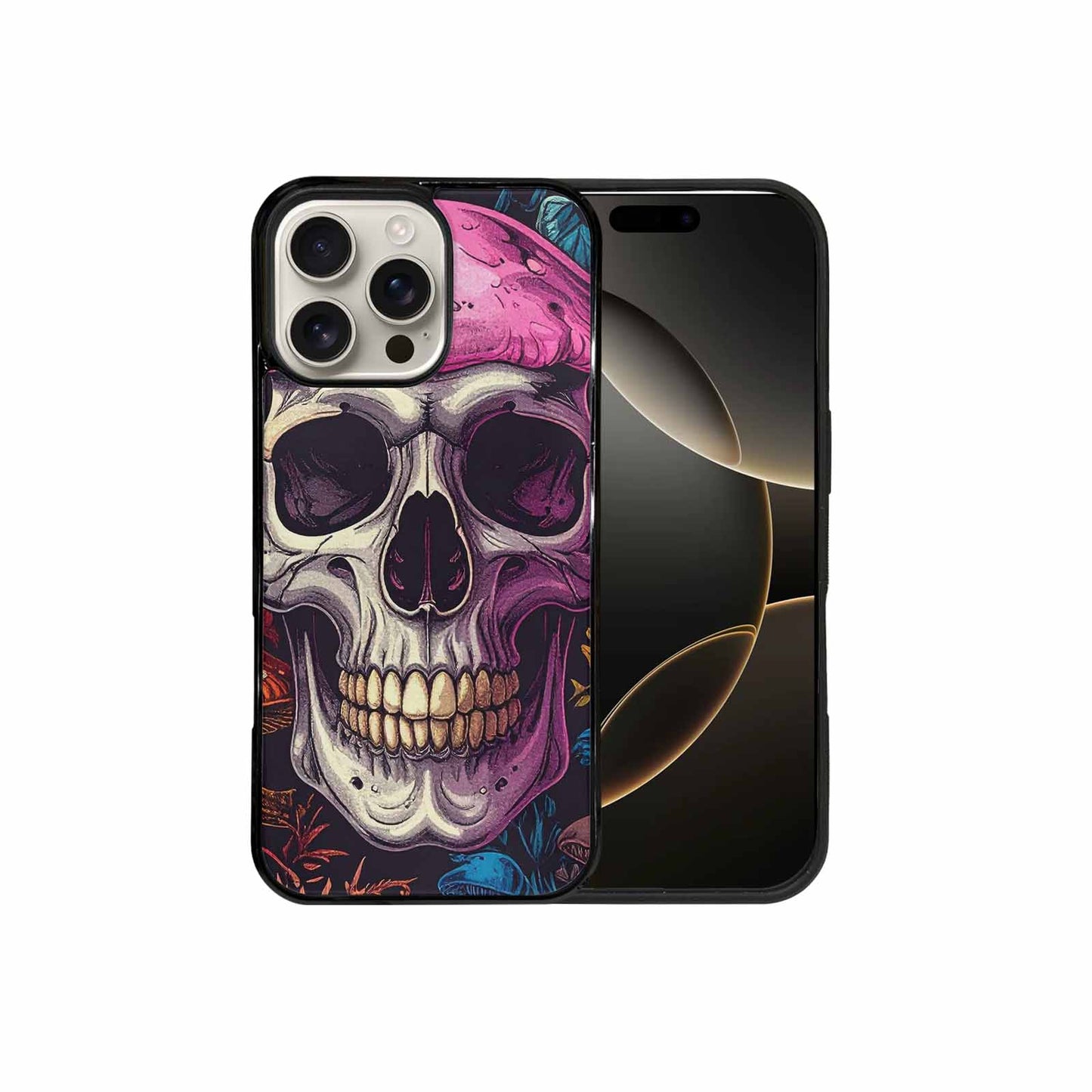 iPhone 16 Pro Max Case — Mushroom Skull, Customized Protective Case