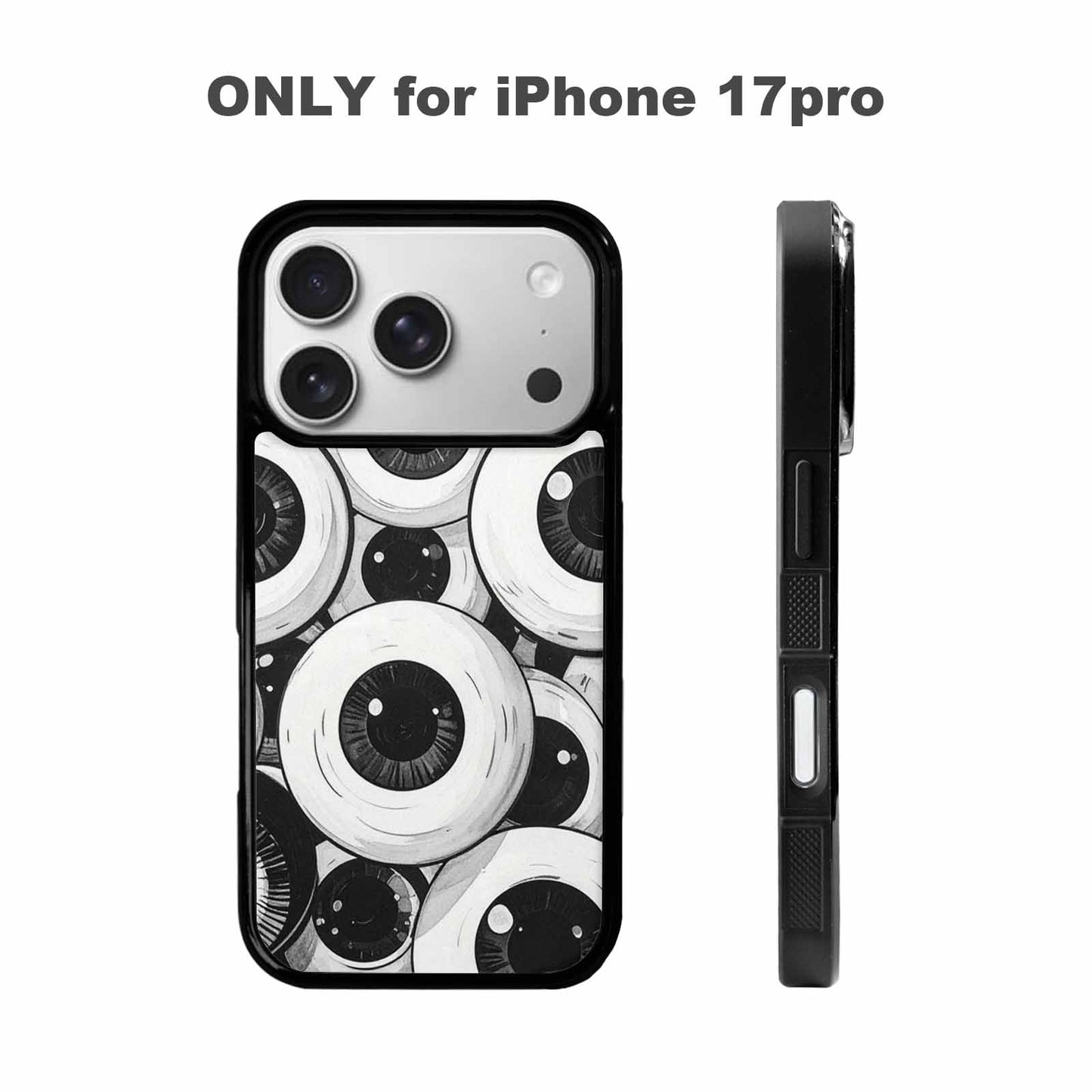 iPhone 17 Pro Case — Googly Cartoon Eyeballs Cartoon Cute, Custom Art Phone Cover