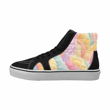 MEN'S Zebra Pastel Rainbow High Top Canvas Y2K Custom Shoes
