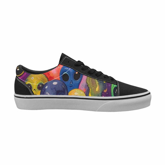 WOMEN'S Aliens  Tie Dye Lace-Up Canvas Melting Art Sneakers