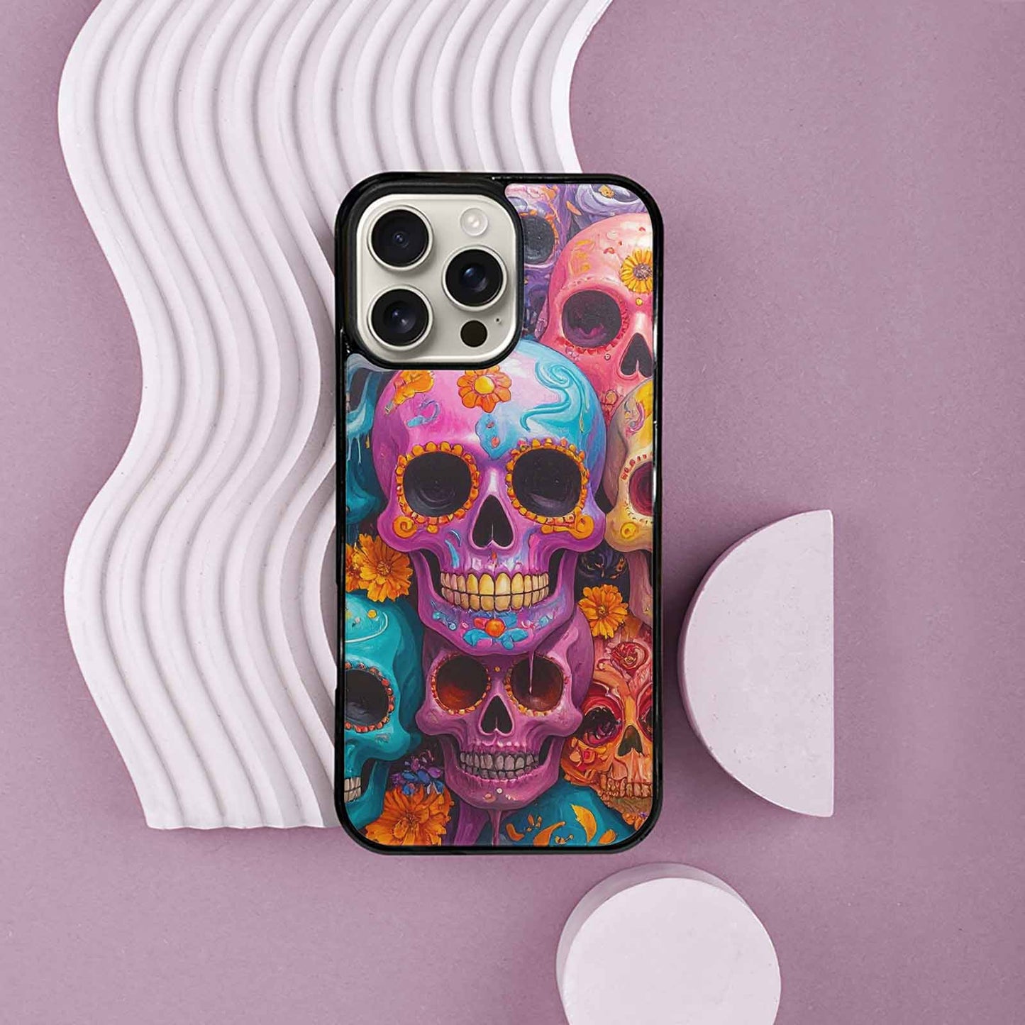 iPhone 16 Pro Max Case — Sugar Skullsmelting Sugar Skulls, Customized Protective Case