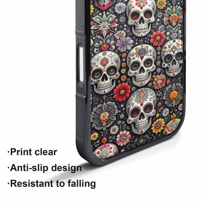 iPhone 17 Pro Max Case — Greyscale Black And White Gothic Skulls, Custom Designed Case Cover