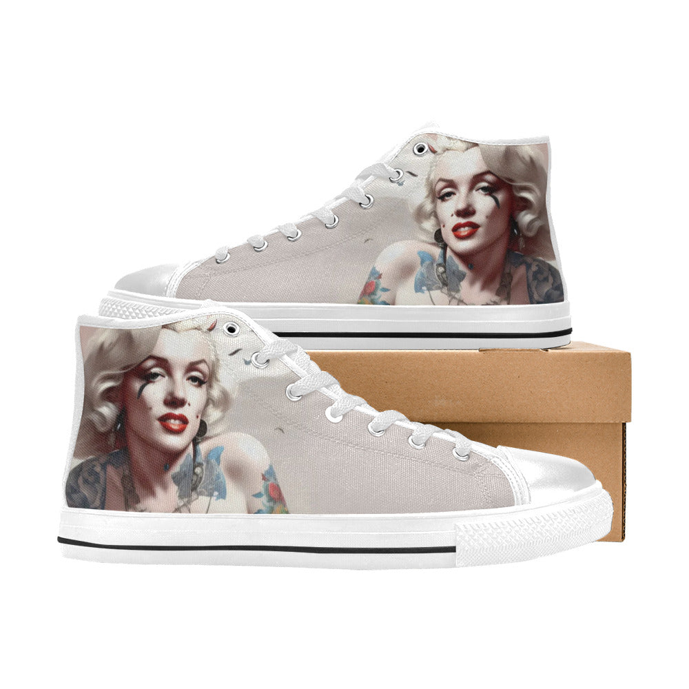 WOMEN'S Cc Retro Model 3 High Top Canvas Surreal Custom Sneakers