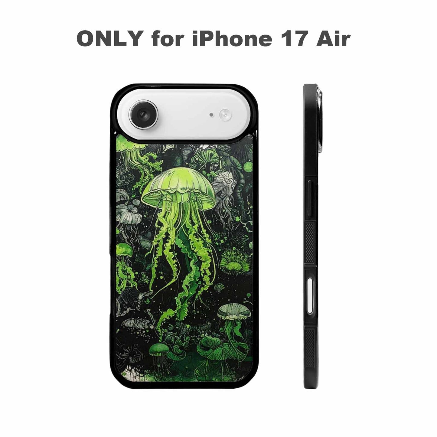 iPhone 17 Air Case — Sea Creature Burst Black Green Original, Personalized Phone Case