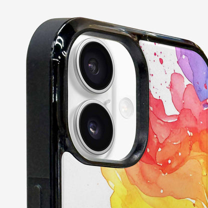 iPhone 16 Plus Case — Watercolor Splash Abstract Pattern Seamless Repeat, Custom Print Case Cover