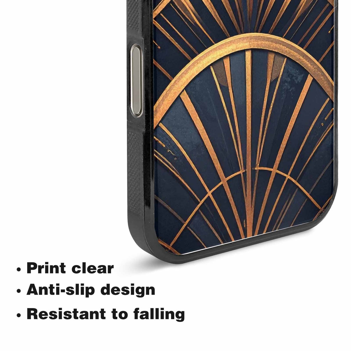 iPhone 15 Pro Max Case — Art Deco Illustration Pattern, Customized Protective Case