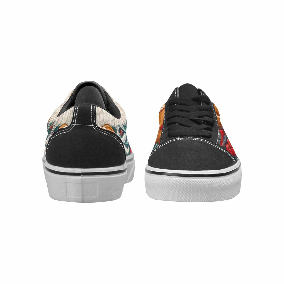 MEN'S Christmas Holly Snowflake Canvas Lace-Up Grunge Custom Sneakers