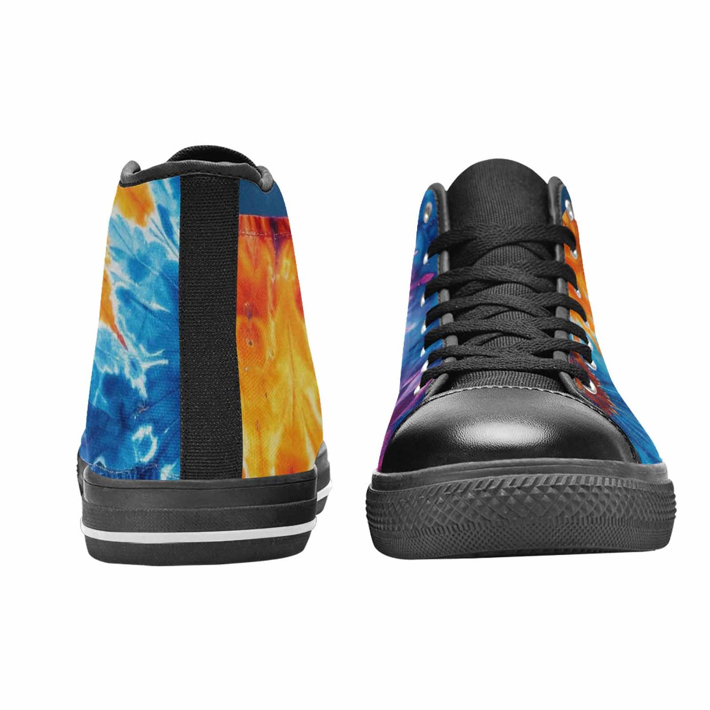 MEN'S Tie Dye Mixed Style High Top Canvas Neon Fantasy Custom Sneakers