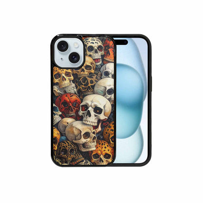 iPhone 15 Case — Skulls Pattern Hundreds Of Sma 1q9, Unique Phone Case Design