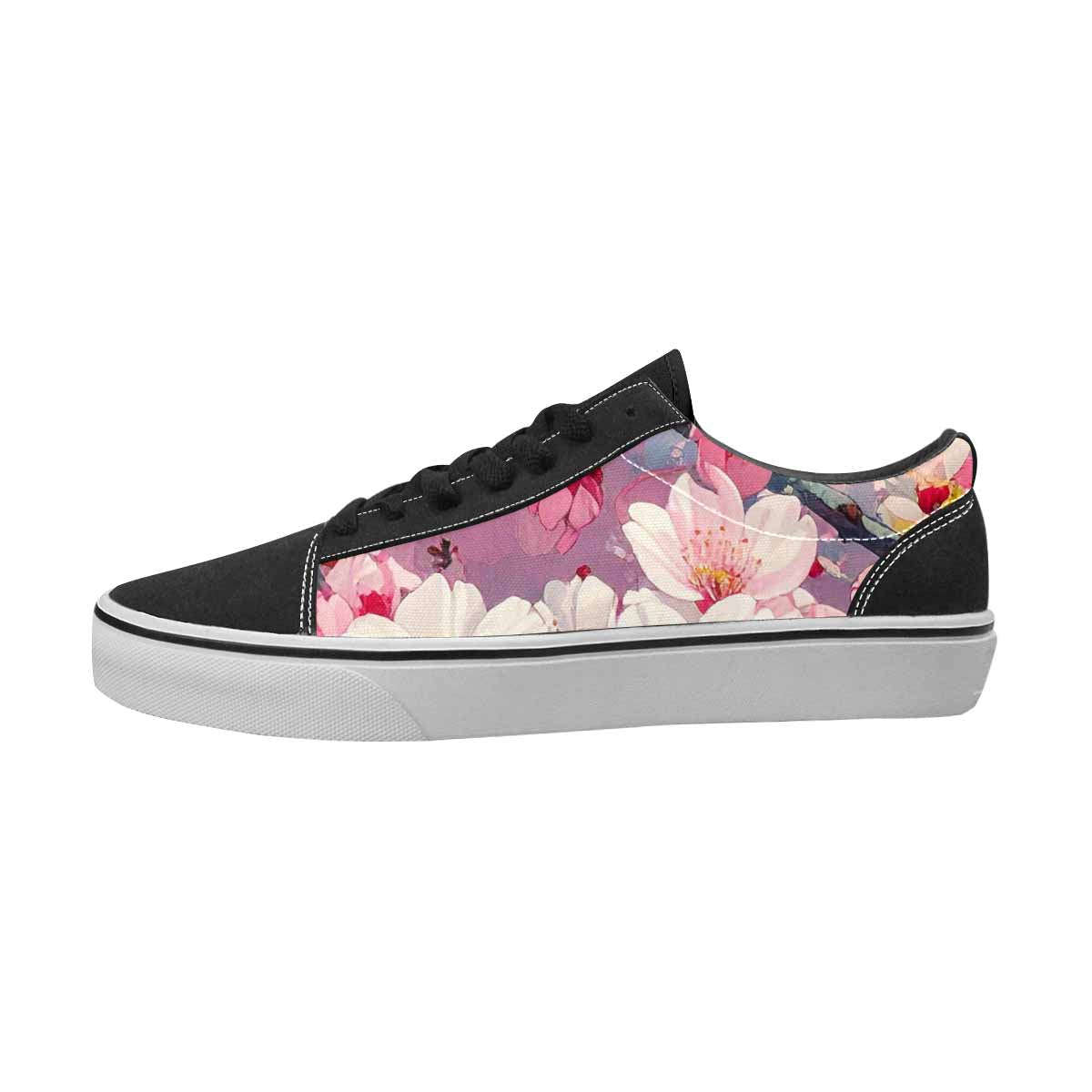 WOMEN'S Cherry Blossom Canvas Made To Order Cottagecore Custom Streetwear Shoes
