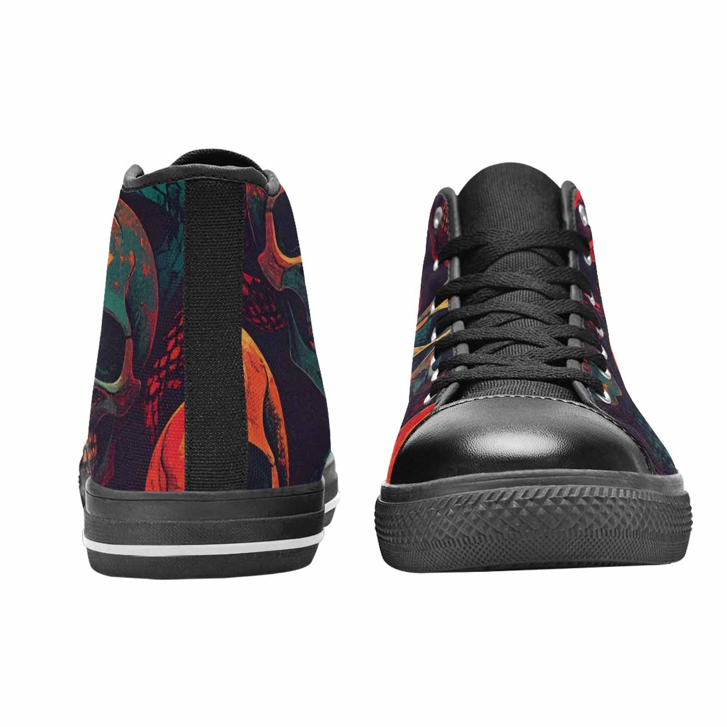 MEN'S Snake Skulls Print High Top Canvas Grunge Shoes