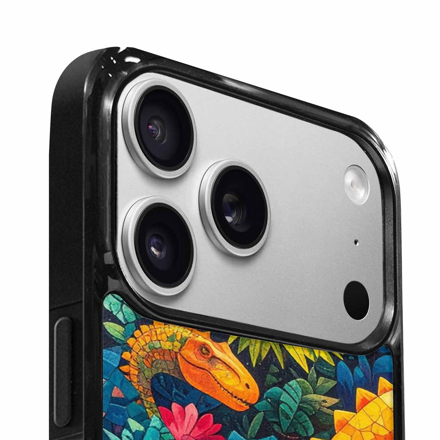 iPhone 17 Pro Max Case — Small Dinosaur Silhouette Pattern, Original Art, Original Design Phone Case