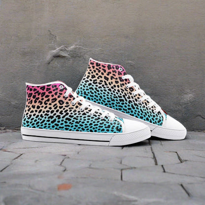 Butterfly Rainbow Vivid Multicolor Custom Bold Art - Freaky Shoes | Custom Art Sneakers