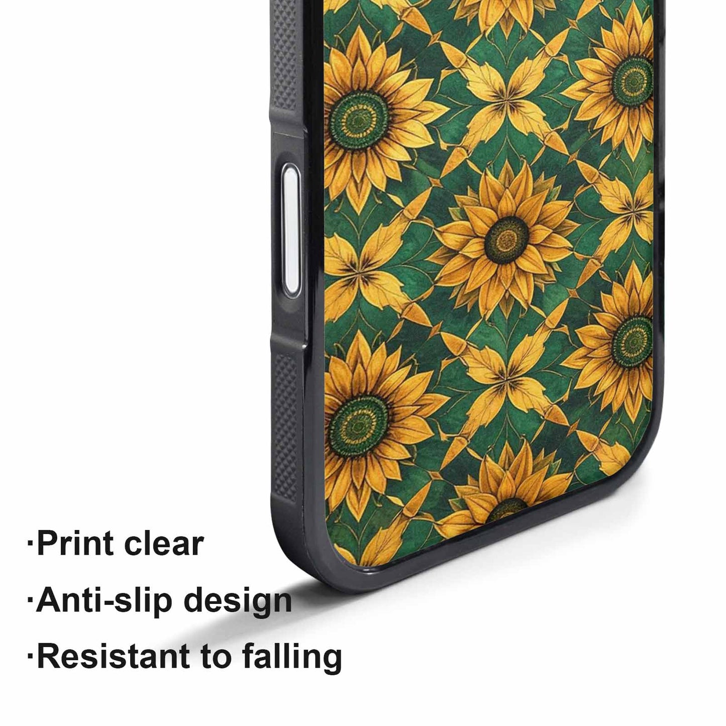 iPhone 17 Pro Max Case — Sunflower Mandala Kaleidoscope Floral, Custom Printed Phone Case