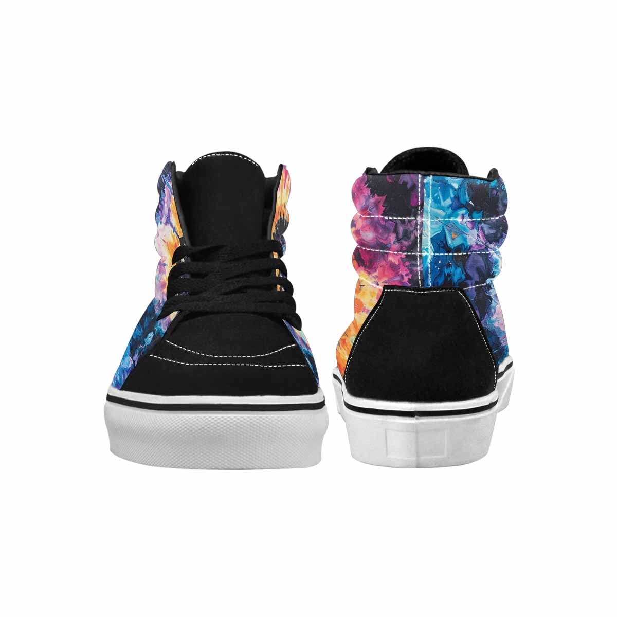 MEN'S Tie High Top Canvas Melting Art Custom Sneakers