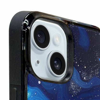 iPhone 15 Case — Galaxy Art Blue Starfield Small Galaxy, Personalized Phone Case