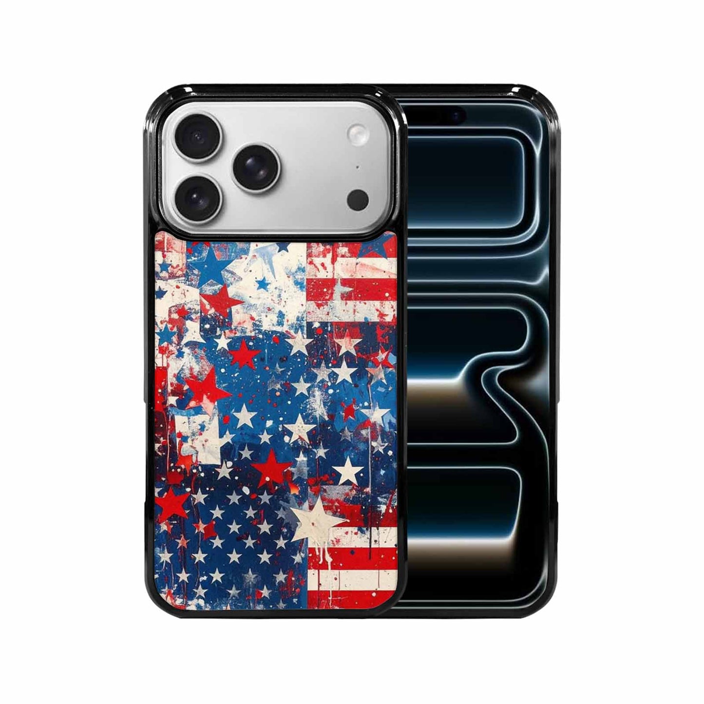 iPhone 17 Pro Max Case — Patriotic Stars And Stripes Galaxy Space, Custom Made Phone Cover