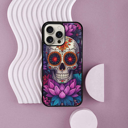 iPhone 16 Pro Max Case — Lotus Many Hundreds Of Skulls Art, Custom Print Case Cover