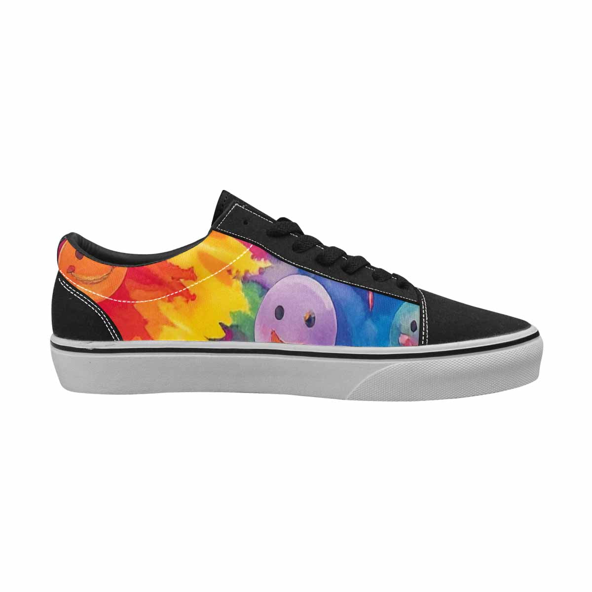 WOMEN'S Smiley Facessmiley Faces  Lace-Up Canvas Dreamcore Shoes