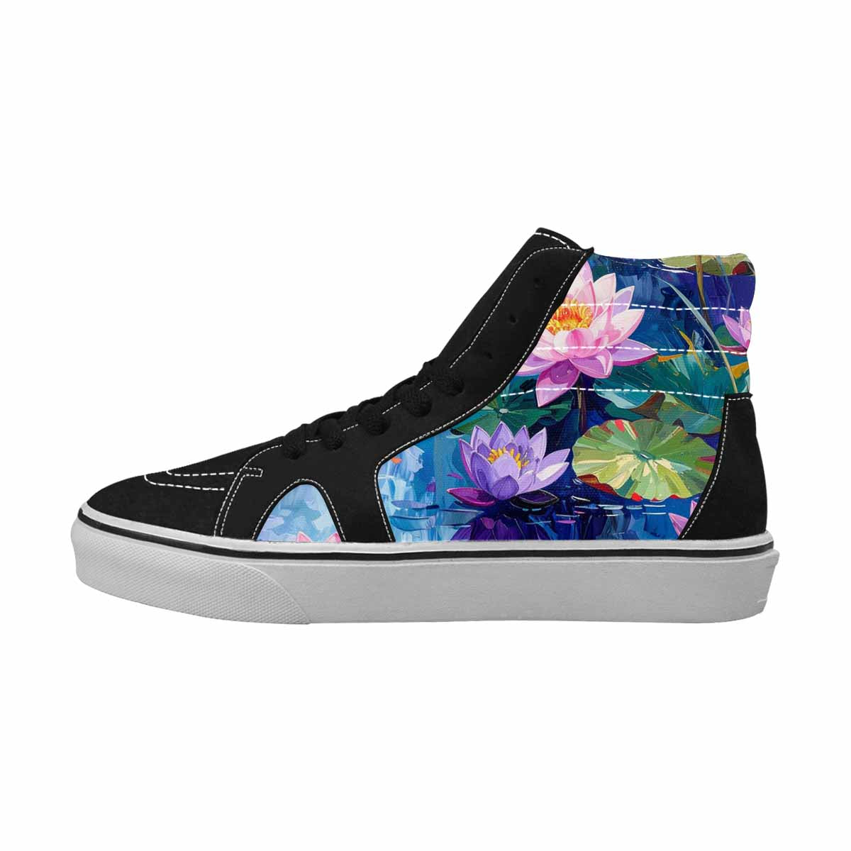 WOMEN'S Monet-Style Impressionist Water High Top Canvas Aesthetic Shoes