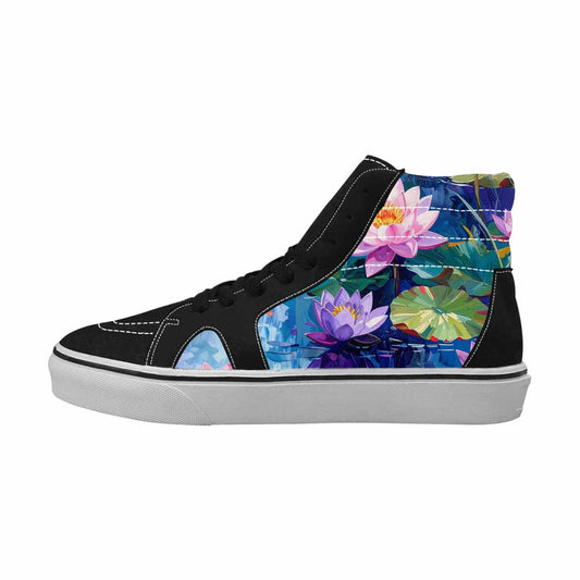 WOMEN'S Monet-Style Impressionist Water High Top Canvas Aesthetic Shoes