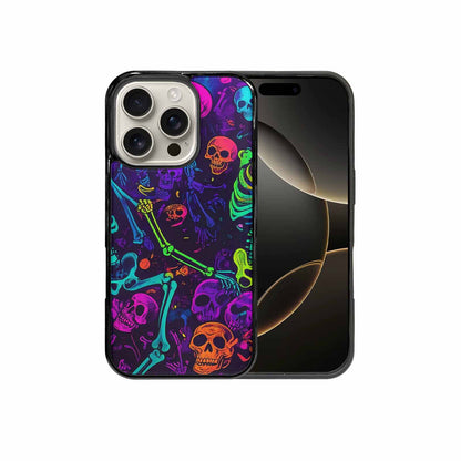 iPhone 16 Pro Case — Glowing Skeleton Pattern Hundreds Of Small, Custom Print Case Cover