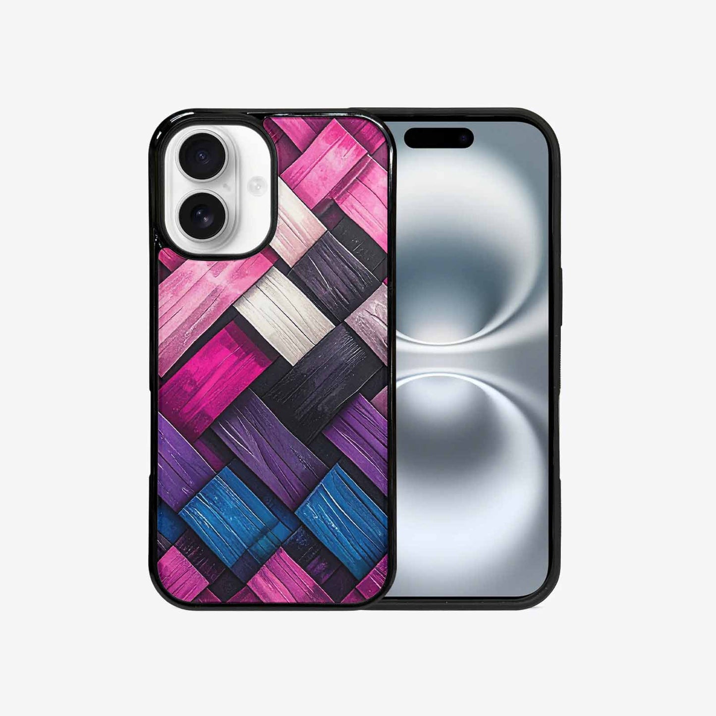 iPhone 16 Case — Genderfluid Flag Color Theme Small Rainbow, Custom Made Phone Cover