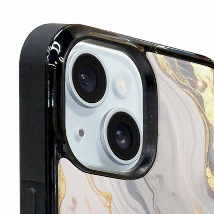 iPhone 15 Plus Case — Marble Vein Marble Veins Pattern Hundreds, Personalized Phone Case