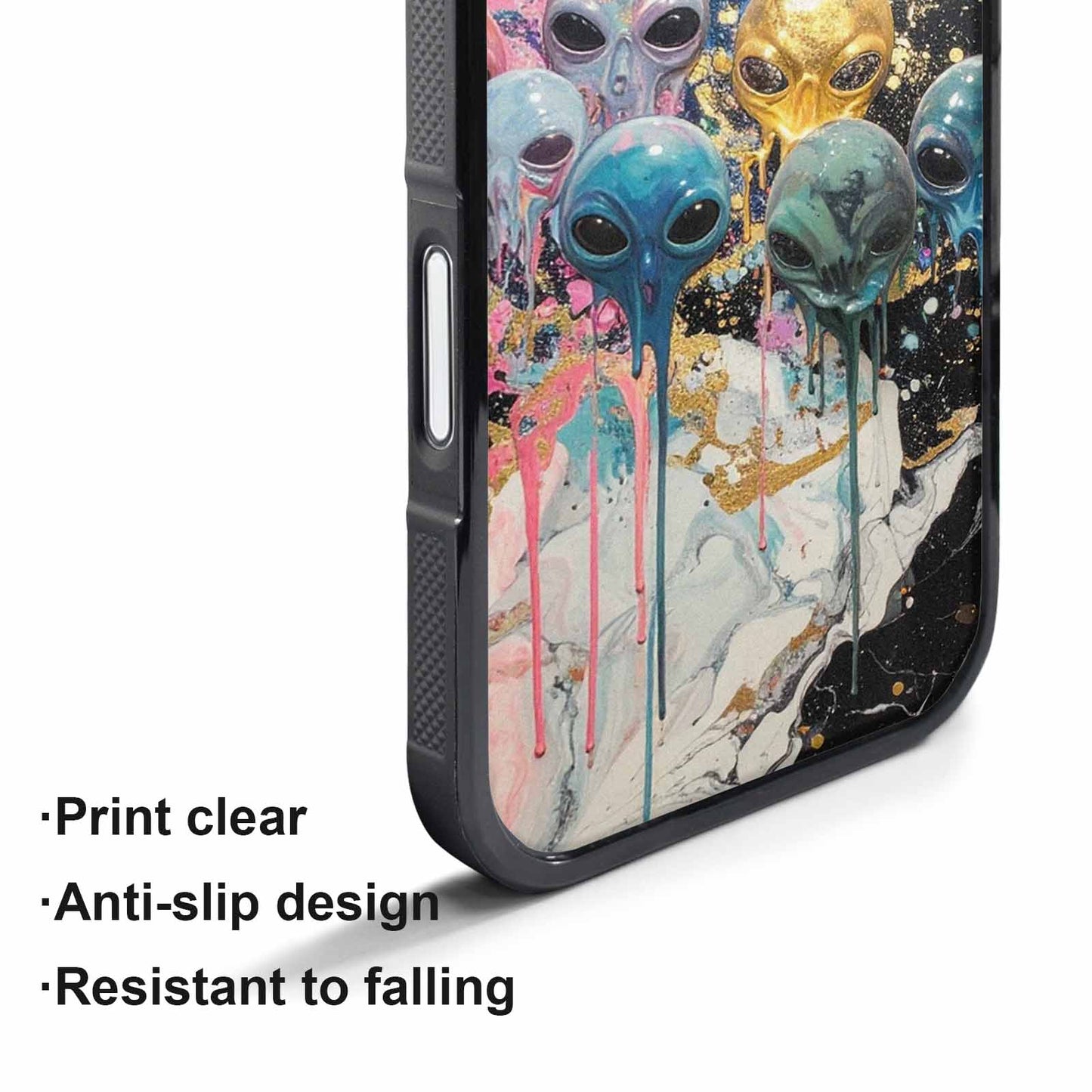 iPhone 17 Pro Max Case — Aliens Marblemelting Aliens Pa Alien Scifi, Customized Protective Case