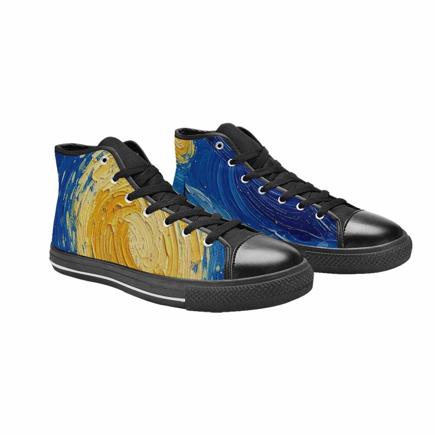 WOMEN'S Starry Night Galaxy High Top Canvas Cottagecore Sneakers