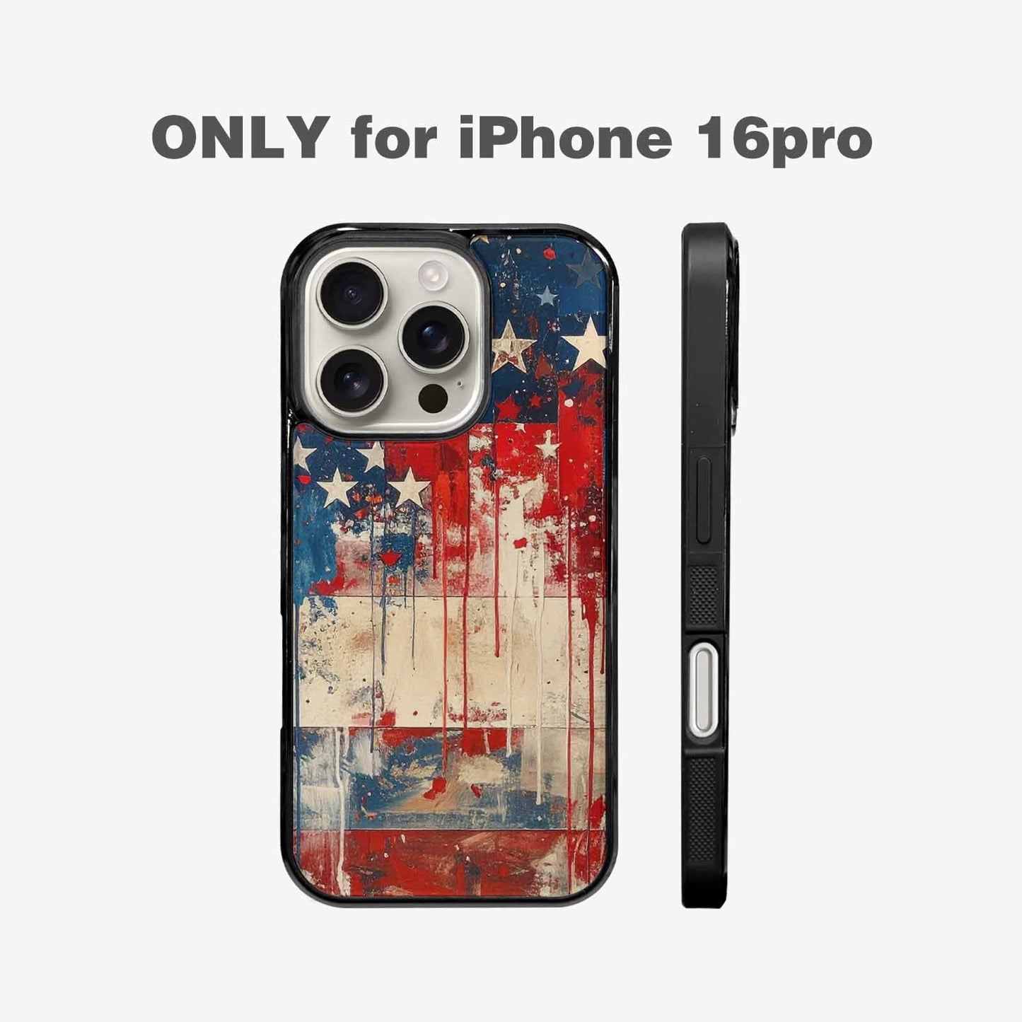 iPhone 16 Pro Case — Patriotic Stars And Stripes American Stars, Custom Print Case Cover