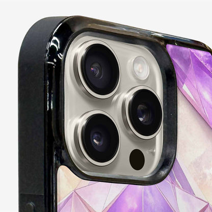 iPhone 15 Pro Max Case — Amethyst Crystal Art Pattern, Original Design Phone Case