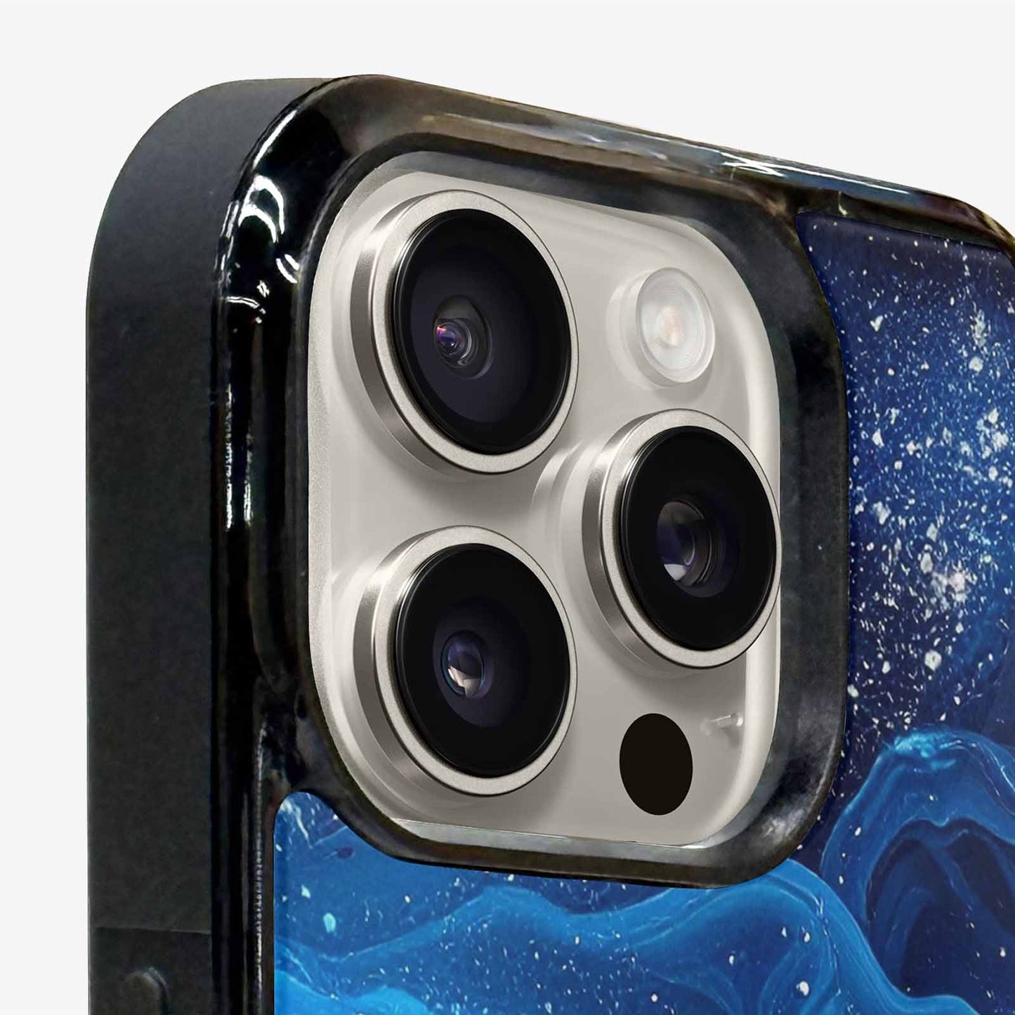 iPhone 16 Pro Case — Galaxy Art Blue Starfield Small Galaxy, Personalized Phone Case