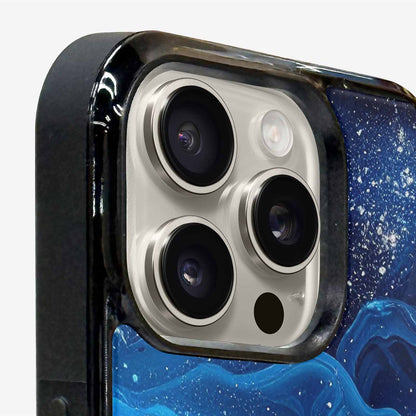 iPhone 16 Pro Case — Galaxy Art Blue Starfield Small Galaxy, Personalized Phone Case