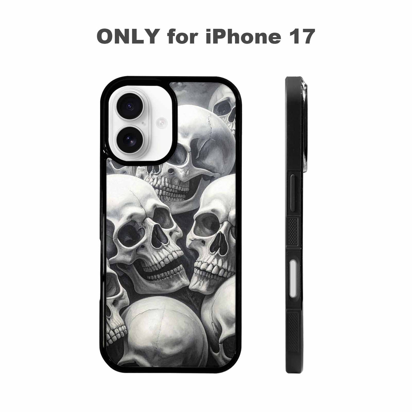 iPhone 17 Case — Skull Dark Art Gothic Print Gothic, Custom Print Case Cover